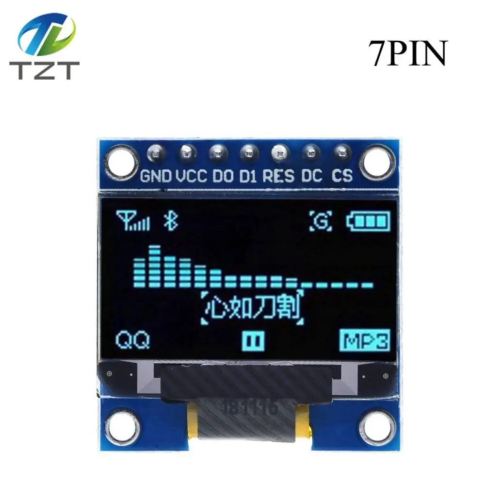0.96 7PIN Blue 0,96 дюймов IIC Серийный цвет желтый, синий; размеры 34–43 OLED Дисплей модуль 128X64 I2C SSD1306 12864 ЖК-дисплей Экран платы GND VCC SCL внесение изменений в 0,9" для Arduino - Цвет: 0.96 7PIN Blue