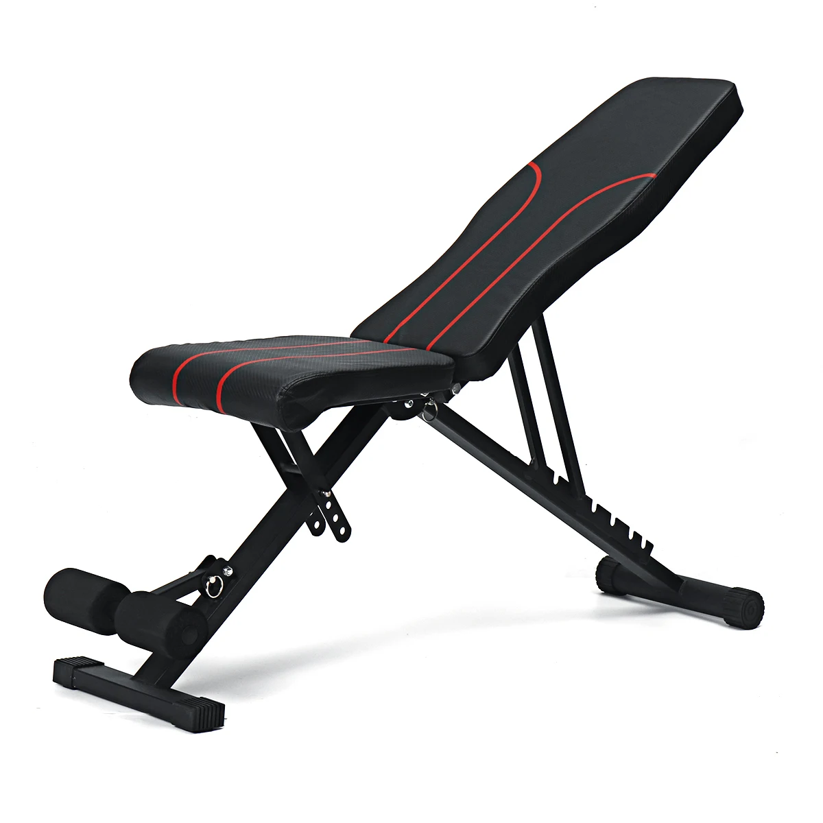 

New Foldable Dumbbell Bench 7 Gear Backrest Sit Up AB Abdominal Multifunctional Fitness Bench Weight Training Equipment Rollers