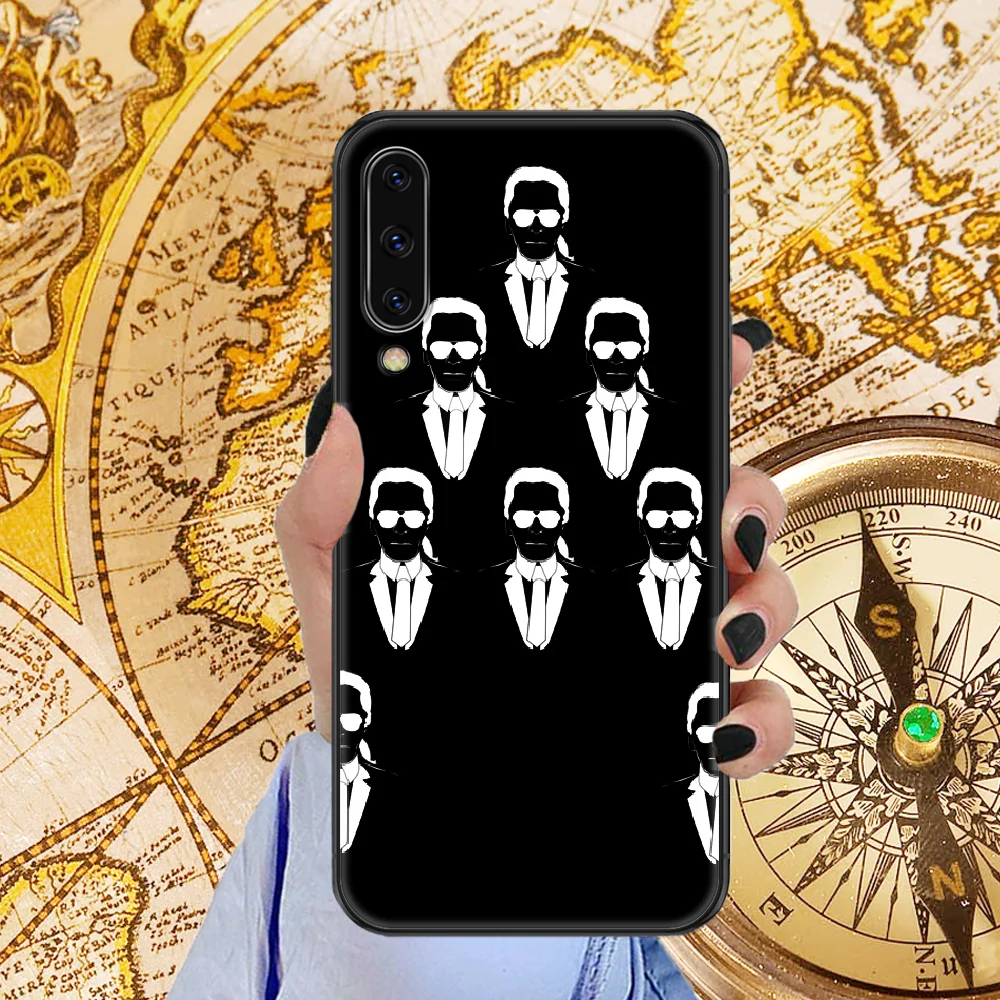 

Famous designer Lagerfelds Phone case For Samsung Galaxy A 3 5 7 8 10 20 21 30 40 50 51 70 71 E S 2016 2018 4G black art funda