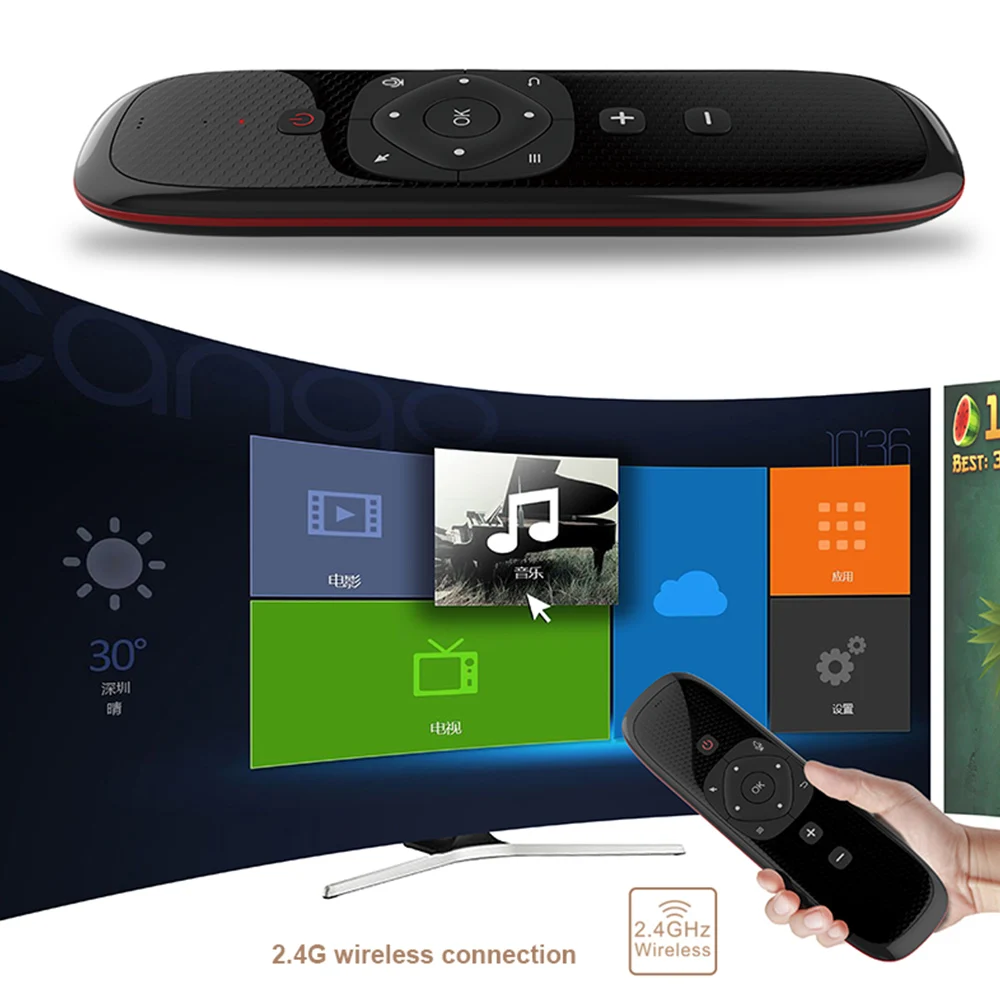 Беспроводная клавиатура Wechip W2 2 4G Air Mouse с сенсорной панелью инфракрасный пульт