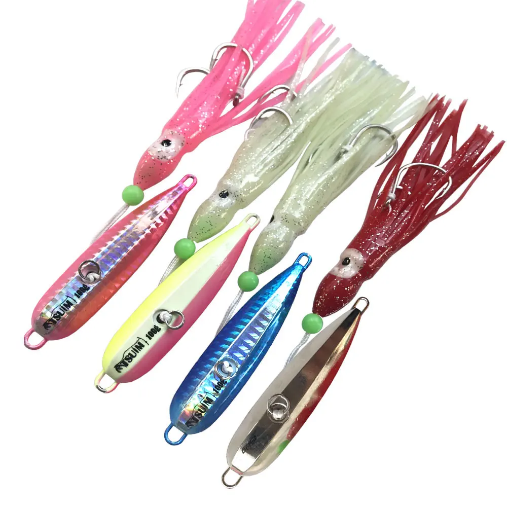 4pcs/lot Inchiku Jig Metal Head Octopus Skirt Fishing Jigging Lure 80g100g120g150g200g250g Artifial Bait pesca | Спорт и развлечения