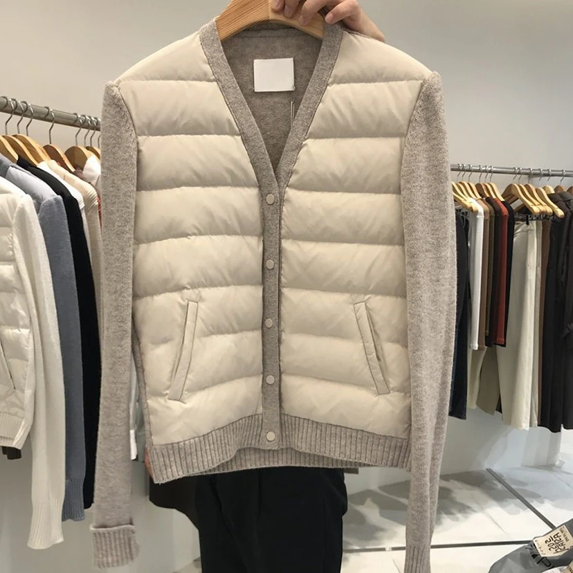 Женская куртка на осень и зиму модный универсальный теплый топ в Корейском стиле