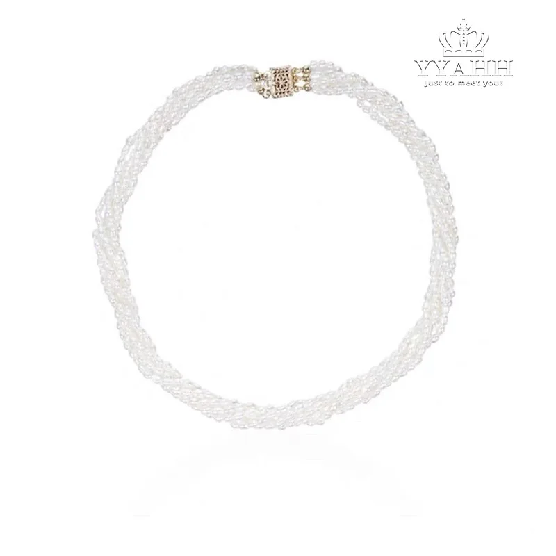 

Natural multi - layered retro pearl necklace, F carved gold button sweater chain female