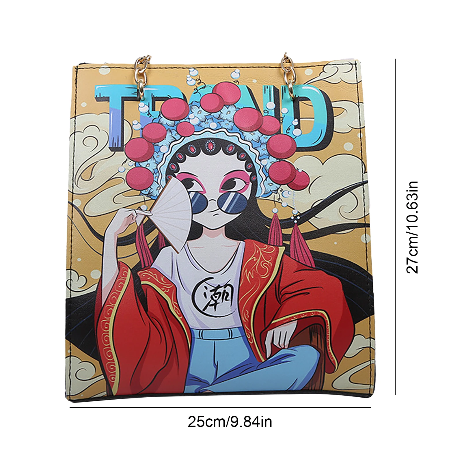 

Luxury Designer Handbag for Women 2021 Female Shoulder Bag Ethnic Printed Large Capacity Leather Shopper Tote Bags Chain Bolsas