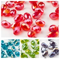 wholesale exquisite 33 color 5811mm drop shaped glass beads crystal glass bulk beads teardrop beads for jewelry making diy