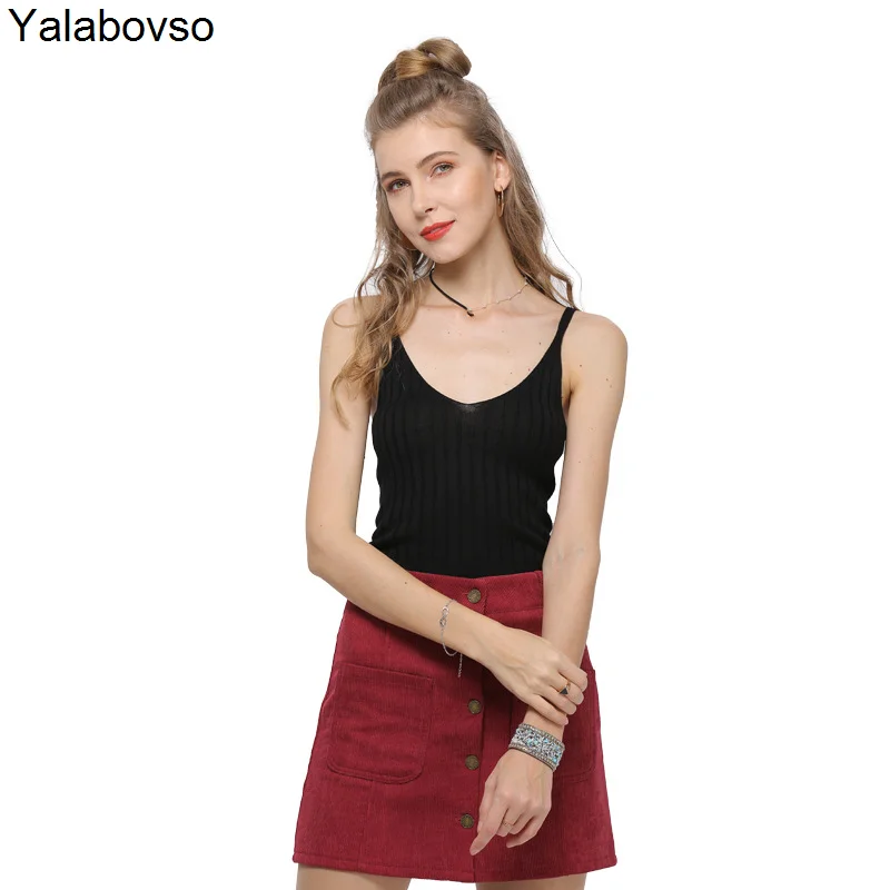 

Ladies Tanks Female Summer Thin Soft Plus Size Knitted Suspender Vest For Women's Tops Black Apricot White Color V Necl Tees