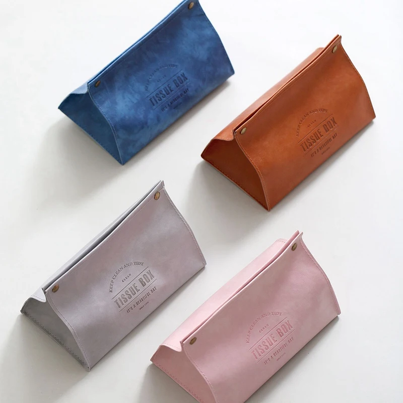 Container Towel Napkin Tissue Holder Ins Nordic Leather Box Paper Dispenser Case For Office Home Decorati | Дом и сад