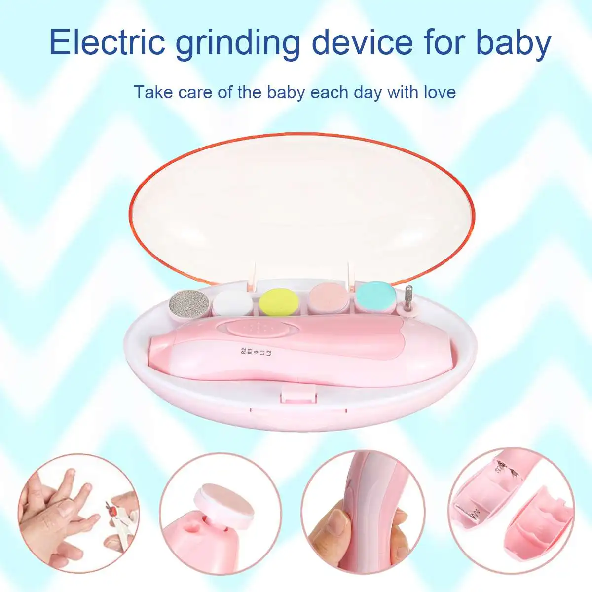 Electric Baby Nail File Clippers Toes Fingernail Cutter Trimmer Manicure Tool Lightweight And Compact Perfect Gifts For | Мать и ребенок