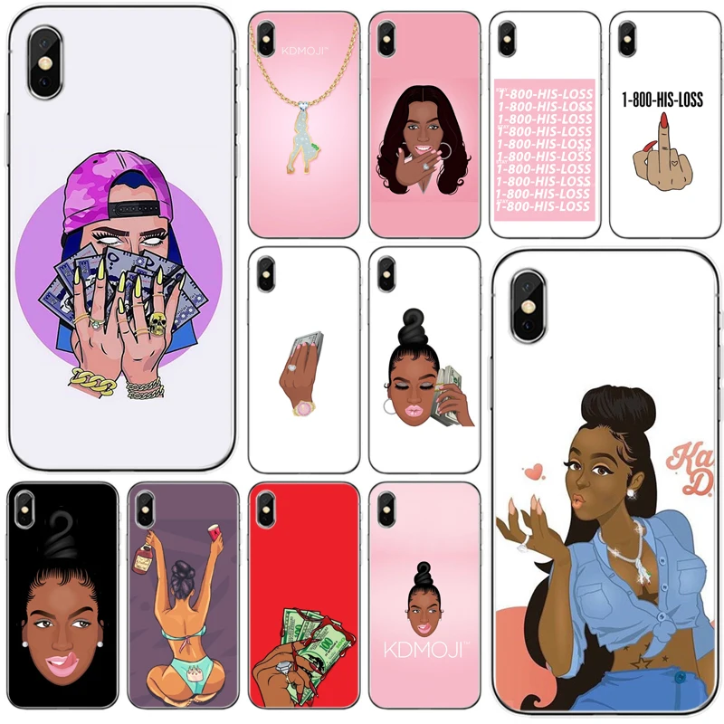 Зарабатывать деньги не друзья Kash черных точек полоски для девочек Fundas крышка