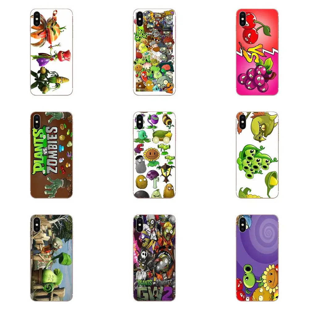 Мягкий Кап Coque с изображением героев Plants Vs Zombies Растения против Зомби для samsung Galaxy