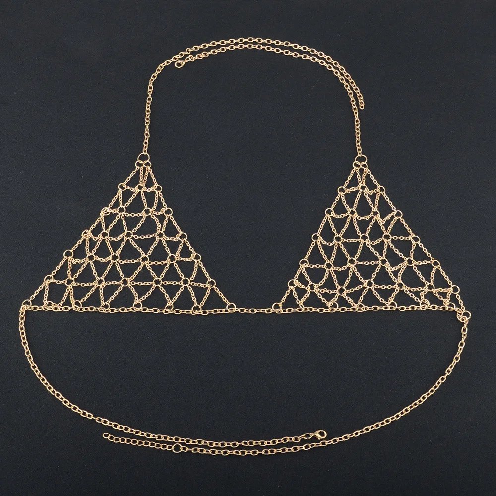 

Women Sexy Heart Rhinestone Bra Body Chest Chain Accessories Crystal Body Jewelry transparent Party Chest Jewelry Accessories