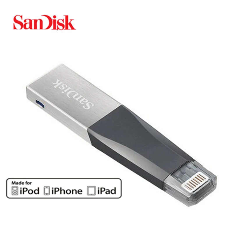 Флеш накопитель Sandisk iXPAND USB 3 0 OTG флеш 256 ГБ с разъемом Lightning на металлический 128 64 U