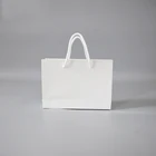 Оптовая продажа 500 шт.лот высококачественные однотонные бумажные пакеты с белой хлопковой ручкой экологически чистые бумажные пакеты с вашим собственным логотипом