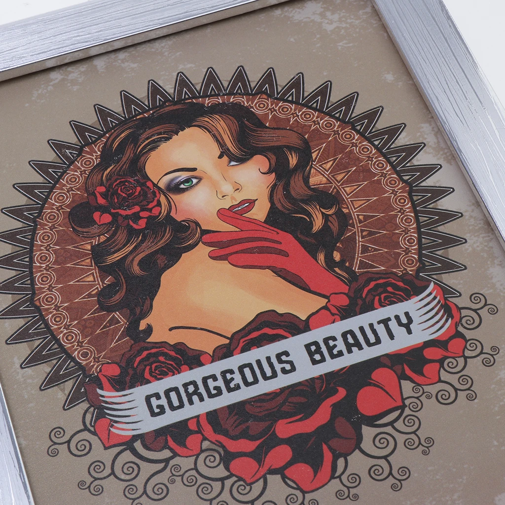 

7pcs Hair Beauty Salon Wall Home Decor Poster Picture Barber Shop Photo Decoration Frame