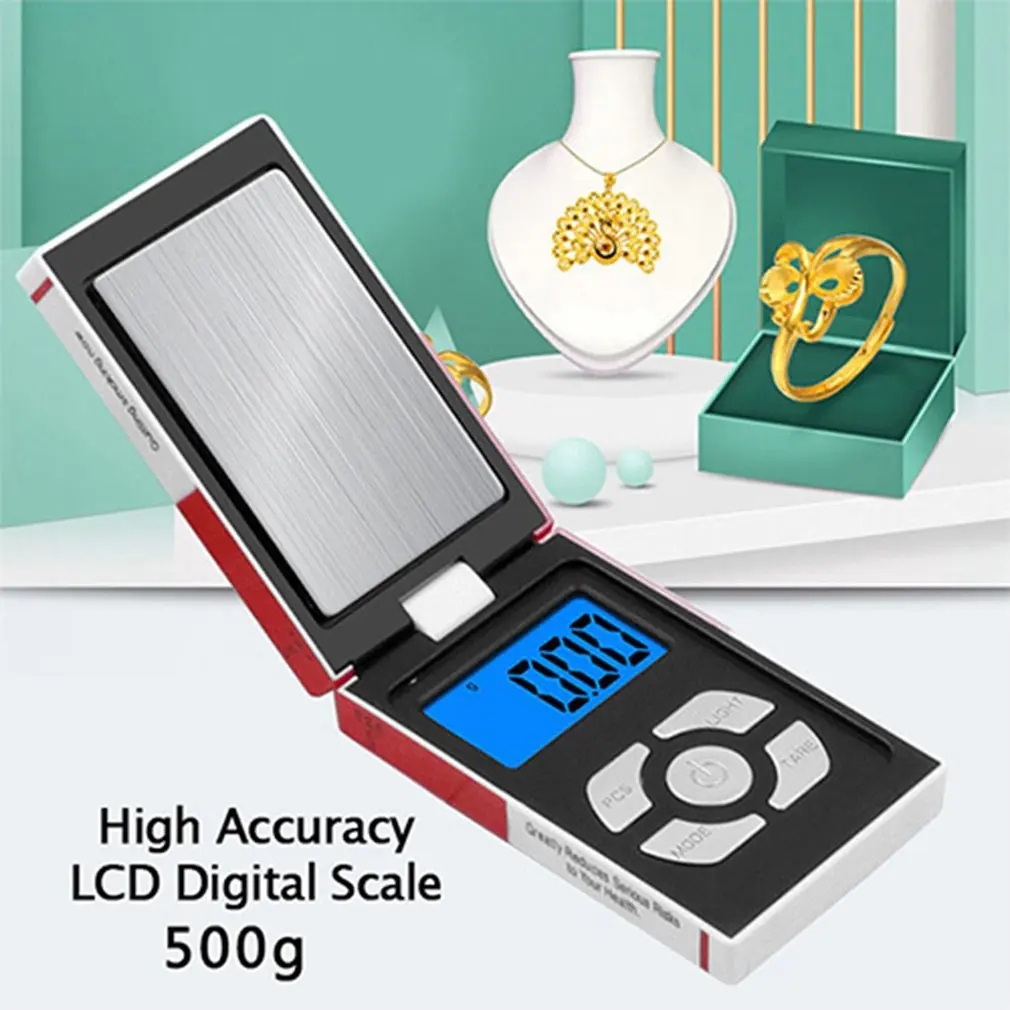 

Electronic Mini Digital Jewelry Scale 500g/0.01g For Gold Sterling Silver Jewelry Balance Gram Pocket Electronic Weight Scale
