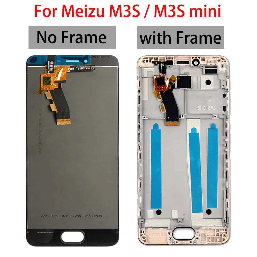 Оригинальный ЖК-дисплей для MEIZU M3 M3S сенсорный экран с рамкой дигитайзер Meizu M3/M3S mini