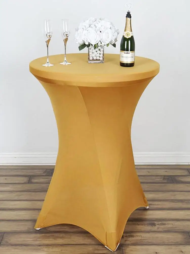 Вечерние скатерти для украшения дома одноцветная скатерть круглого барного