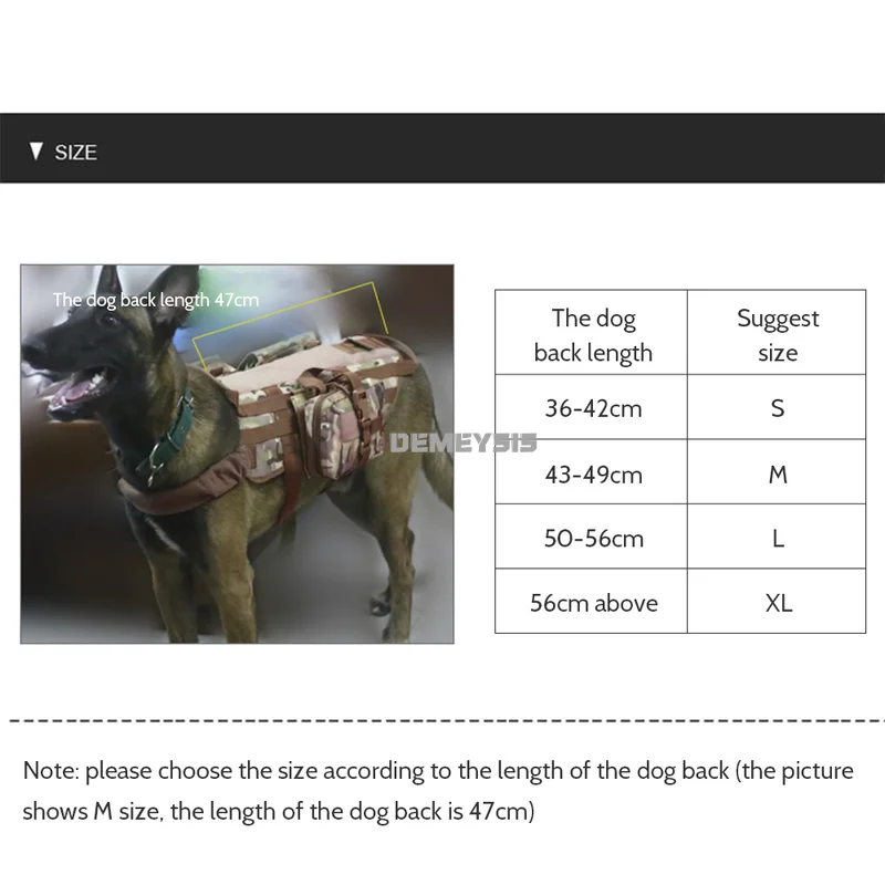 

Tactical Dog Vest with 3 Pouches Military Dog Training Clothing Harness Adjustable Army Service Dog Vest Hunting Dog Harness