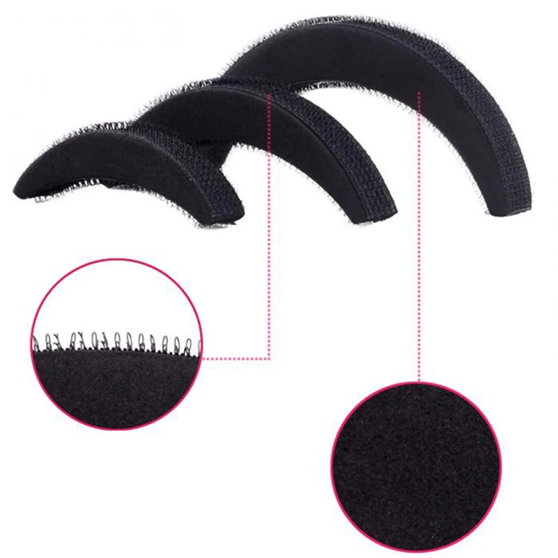 3 шт./компл. разные размеры пушистый полумесяц клипса паста корень волосы