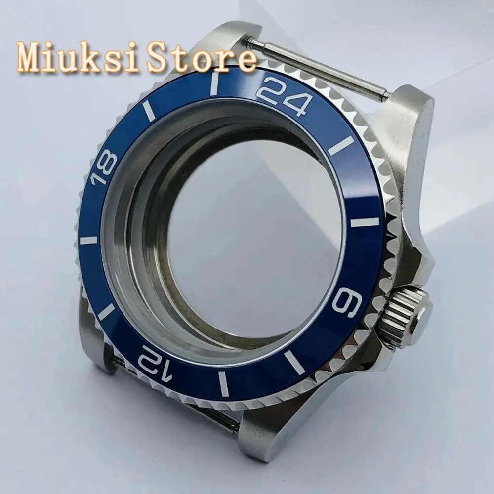 

40mm sterile case sapphire glass blue ceramic bezel fit NH35 NH36 ETA 2836 Miyota 8205 8215 821A Mingzhu DG2813 3804 movement