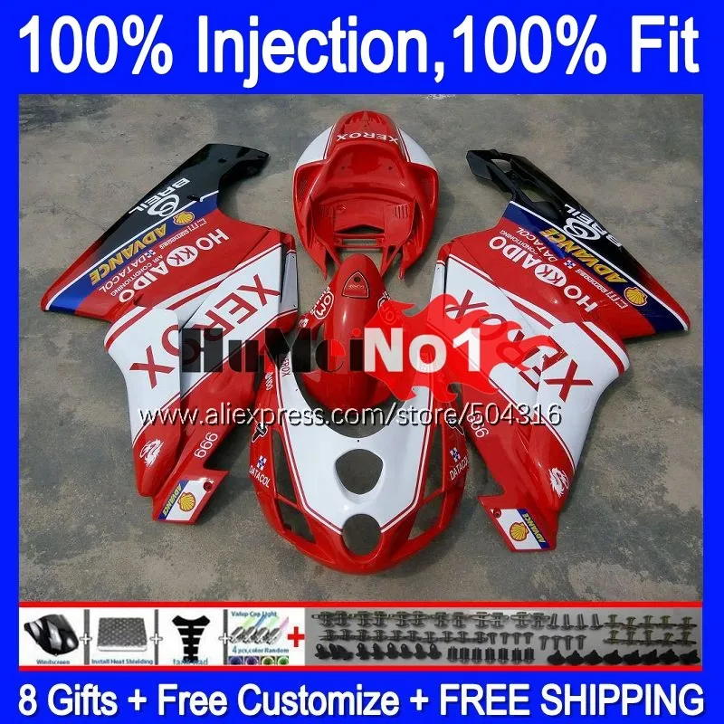 

OEM Bodywork For DUCATI 749 999 S R 749R 999R Body 123MC.56 749-999 white red 2005 2006 749S 999S 05 06 Injection Fairing kit