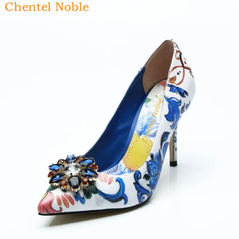 Женские туфли со стразами элегантные лодочки без застежки на высоком каблуке