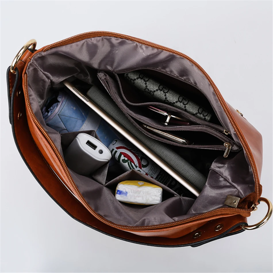 

Large Capacity Women Handbags Tote Bags Fashion Pu Leather Shoulder Crossbody Bag High Quality Zipper Female Big Messenger Bags