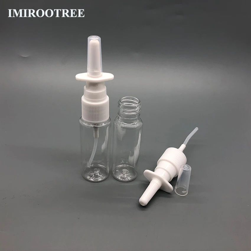 10 шт. 20 мл ПЭТ тонкой назальный спрей бутылка с точным носовые опрыскиватель