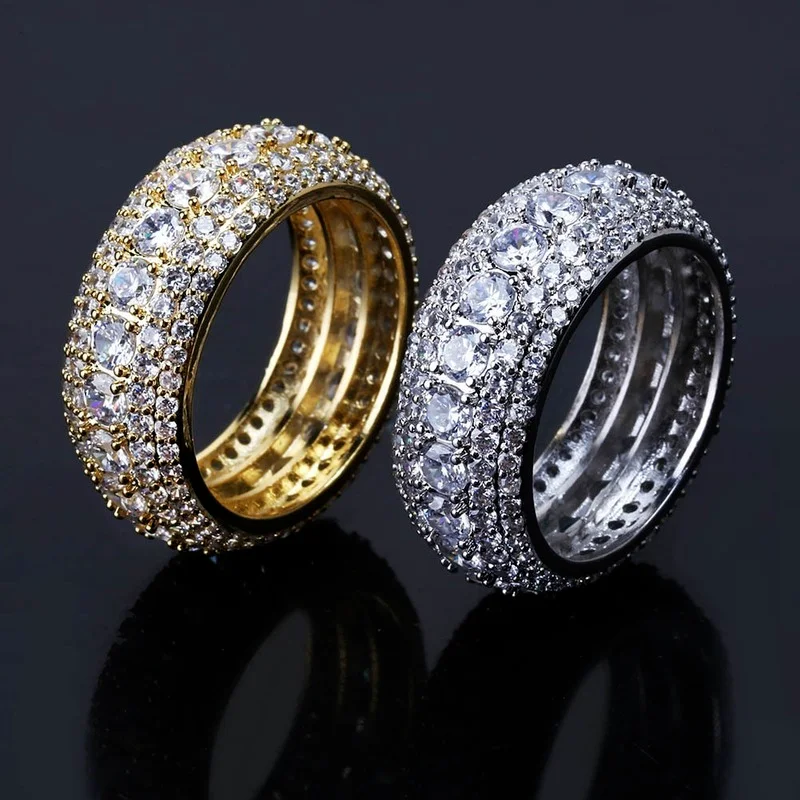 

Кольцо со стразами в стиле хип-хоп, новинка, модное кольцо с микро-Шипами из циркония для мужчин и женщин, кольца