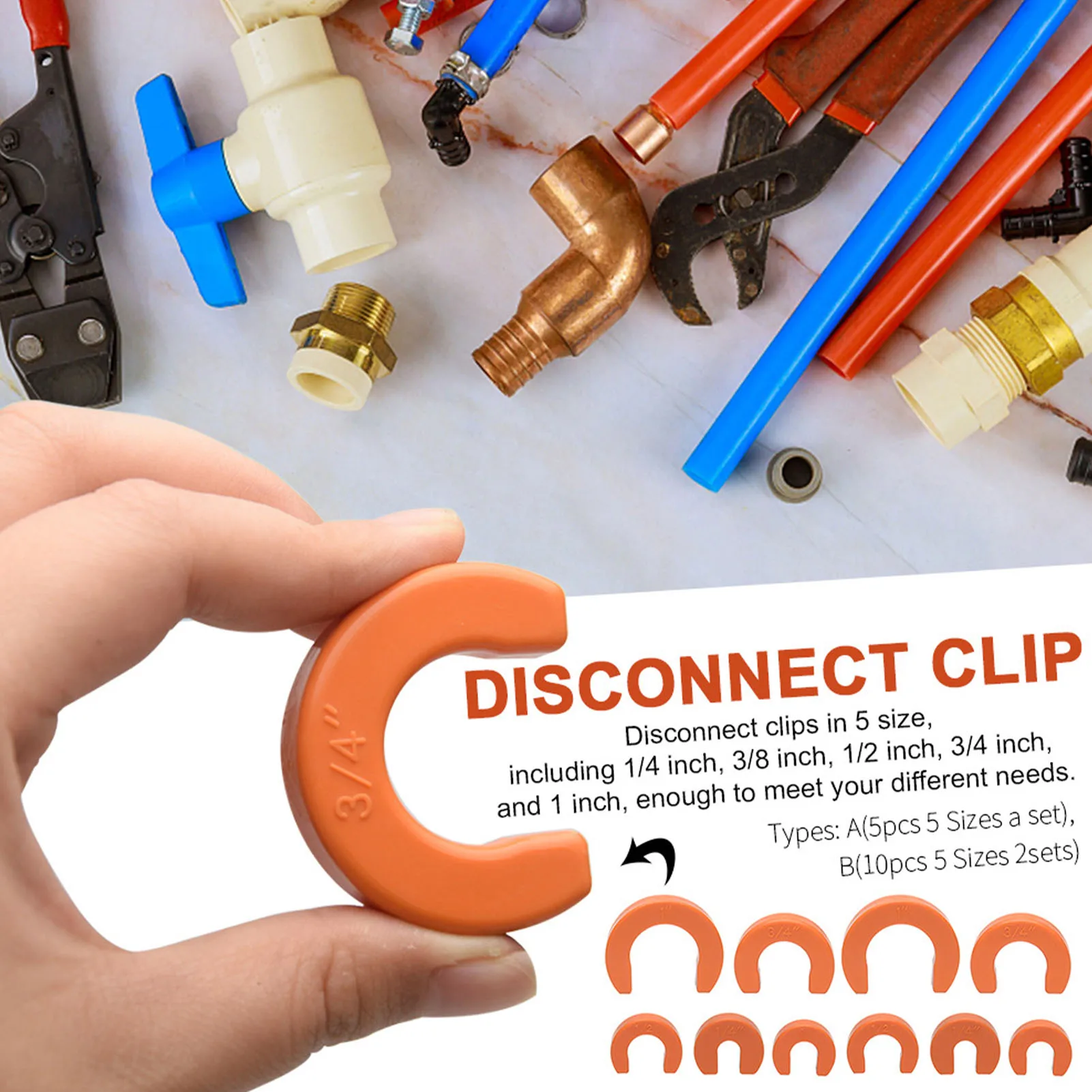 

5/10pcs Plastic Disconnecting Fixture Accessories Quick Push-Fit Disconnect Clip Clamp Set Slip Fitting Removal Tools