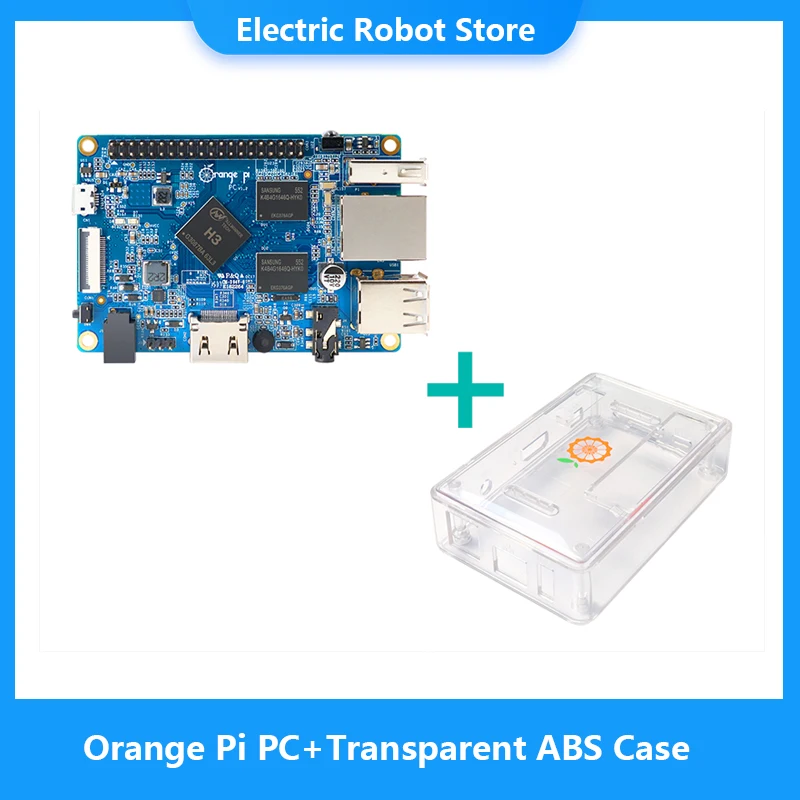 Orange Pi PC + прозрачный чехол из АБС-пластика Поддержка Android Ubuntu изображение Debian |