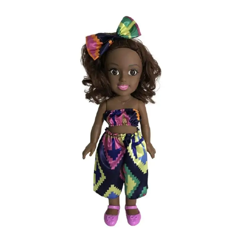 

Детская подвижная африканская кукла, игрушка на Рождество, день рождения, черная кукла, лучший подарок, игрушка