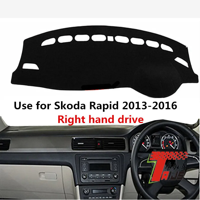 

TAIJS Factory Casual High Quality Polyester Fibre Car Dashboard Cover For Skoda Rapid 2013 2014 2015 2016 Right hand drive