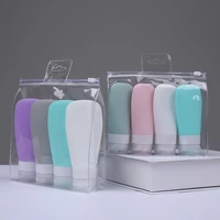 portable sample container refillable bottle silicone empty silica gel bottle beauty supplies solid color simple multifunction