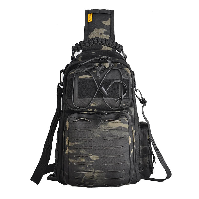 

Outdoor Fishing Tactical Bag Waterproof Nylon Hiking Single Shoulder Camo Backpack Hand Chest Bag Camping Hiking Huntting Bags