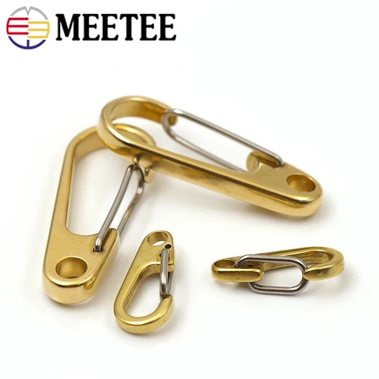 Meetee 2 шт. твердая латунная металлическая пряжка с зажимом тесьма для питомца