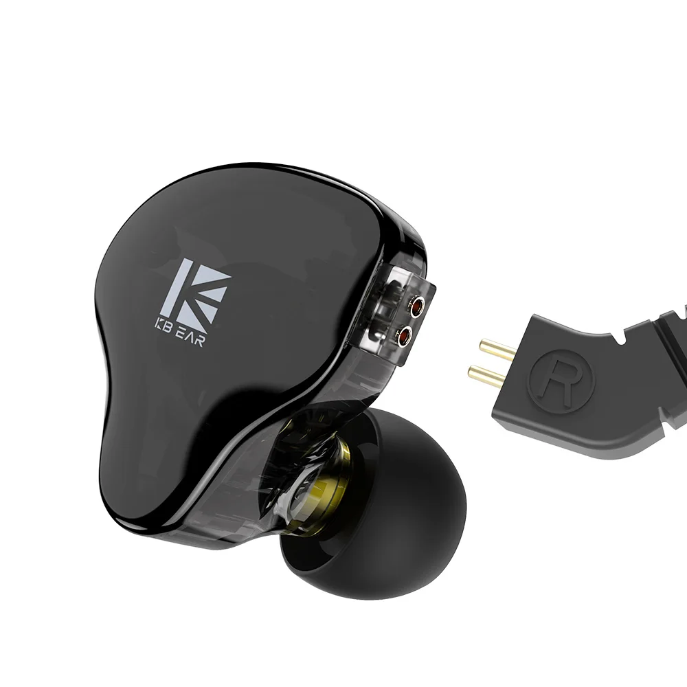 Наушники вкладыши KBEAR KS2 1BA + 1DD Hi Fi спортивный монитор наушники для бега игровая