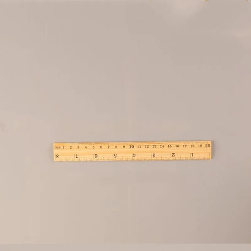 20cm Высокое качество, 15 см, 20 см, 30 см, деревянная линейка, метрическое правило, прецизионный двухсторонний измерительный инструмент, Обучающие офисные канцтовары - Цвет: 20cm