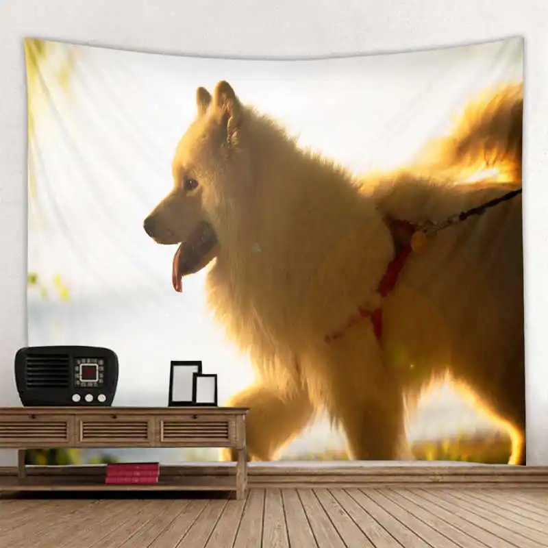 

Dog Tapestry Bohemian Wall Hanging Dream Hanging Cloth Mandala Printed Tapestry Living Room Bedroom Home Decor