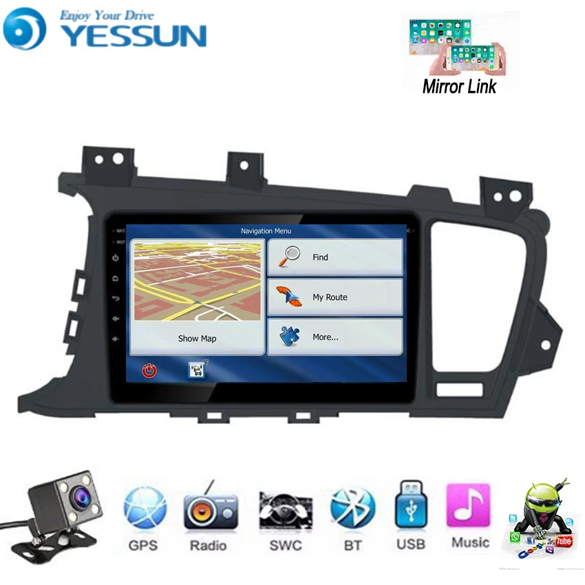 Автомобильный мультимедийный плеер YESSUN для Kia Optima K5 2011 2015 Android стерео радио GPS