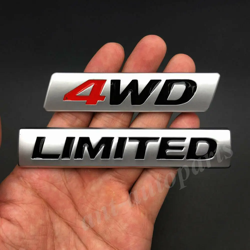 

2x Metal Matte 4WD Limited Edition Car Trunk Rear Emblem Badge Sticker AWD 4x4
