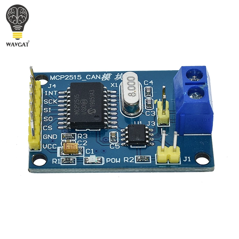 WAVGAT MCP2515 CAN шина Модуль платы TJA1050 приемник SPI для 51 MCU контроллер рычага