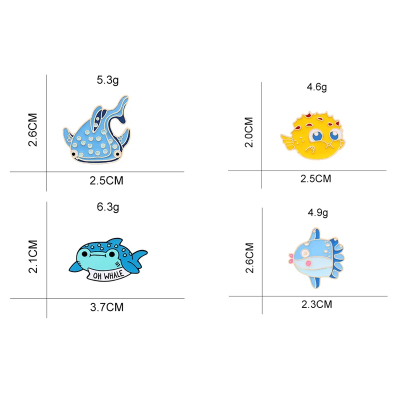 Мультяшная коллекция Броши рыба флаг кои Сумка Одежда Декоративные ювелирные