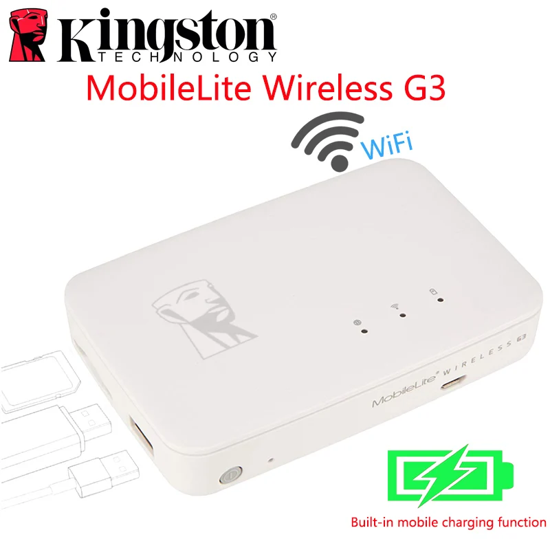 Kingston мобильный телефон G3 5400 мАч аккумулятор внешний многофункциональный Wi Fi