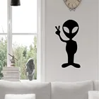 Популярные водонепроницаемые настенные наклейки Alien, домашний декор для детской комнаты, домашний декор, художественные декоративные обои