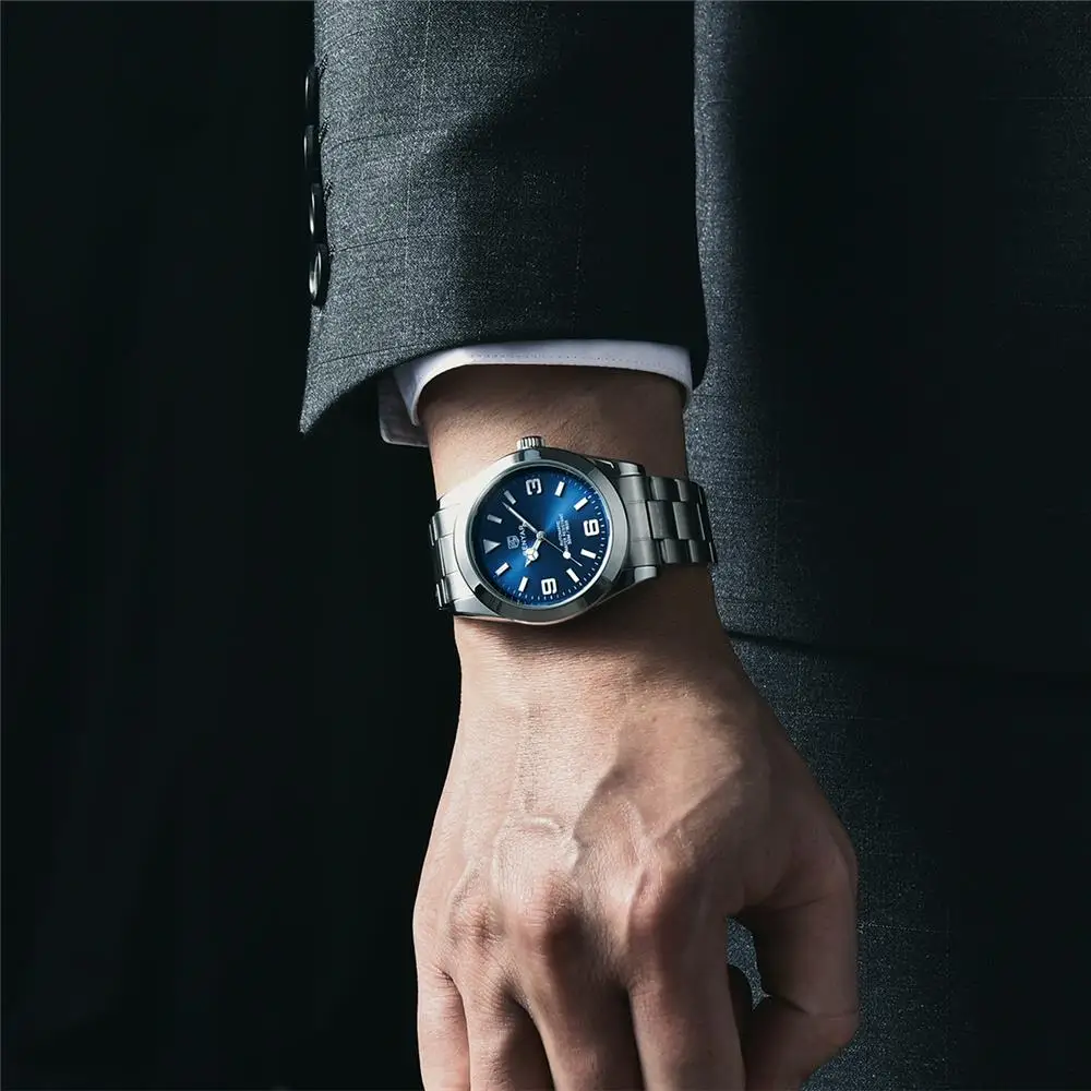 

Top Brand BENYAR Men's Automatic Mechanical Watch Men's Waterproof Sports Wrist Watch Stainless Steel Men's Clock Reloj Hombre