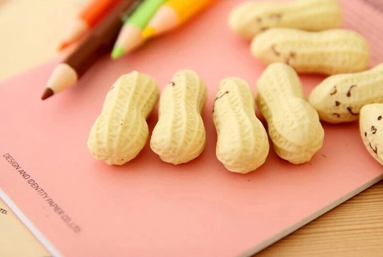 4 шт. новые милые кавайные арахисовые резиновые ластики Мультяшные корейские