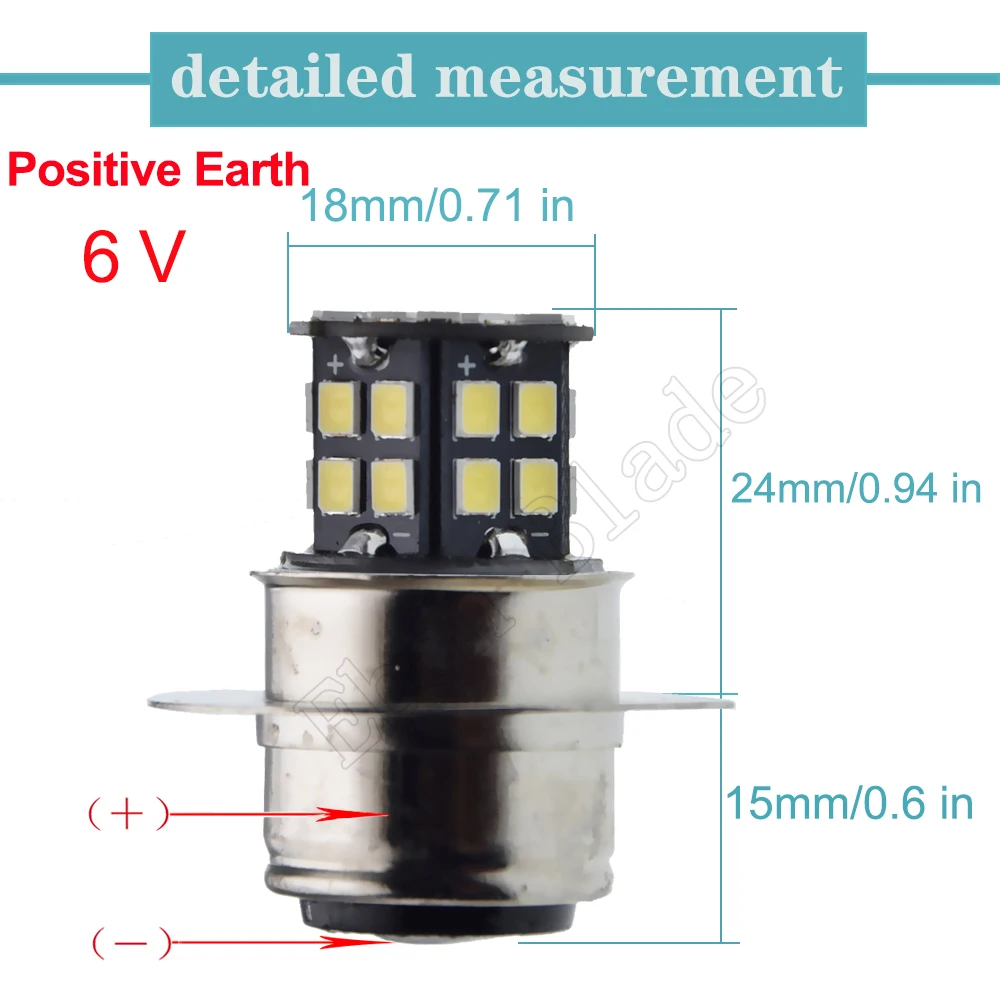 1 X P36D мотоциклетная СВЕТОДИОДНАЯ головная лампа 30SMD для мотоцикла, мотоцикла, мопеда, квадроцикла, передсветильник фара, белая фара, 6 в, 12 В, 24 В