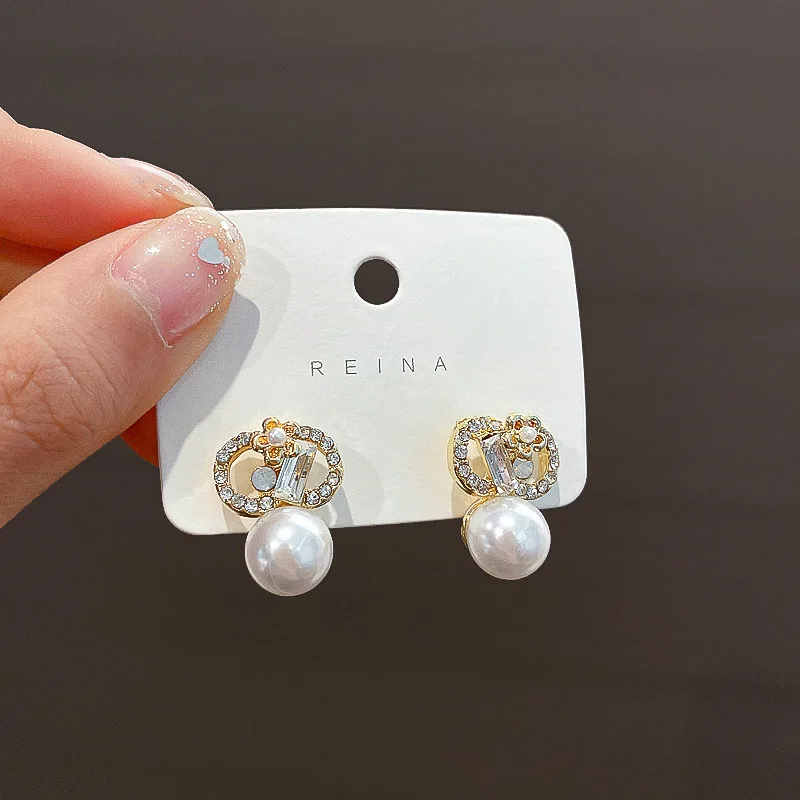 Женские серьги-подвески с искусственным жемчугом в Корейском стиле ретро |