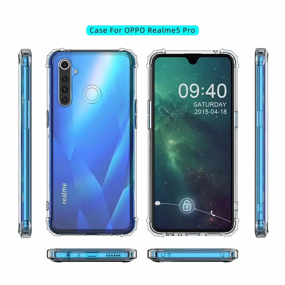 Airbag DropProof Anti-shock Armor Case for oppo realme X K3 C2 5 Pro Q Reno 2 2Z 2F A9 2020 A11X A1K Cover TPU Soft Phone |